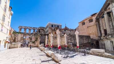Silver Gate of Diocletian palace in Split